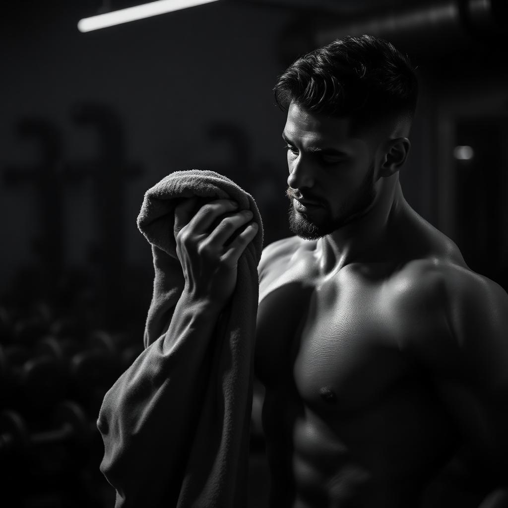 Athlete resting between sets
